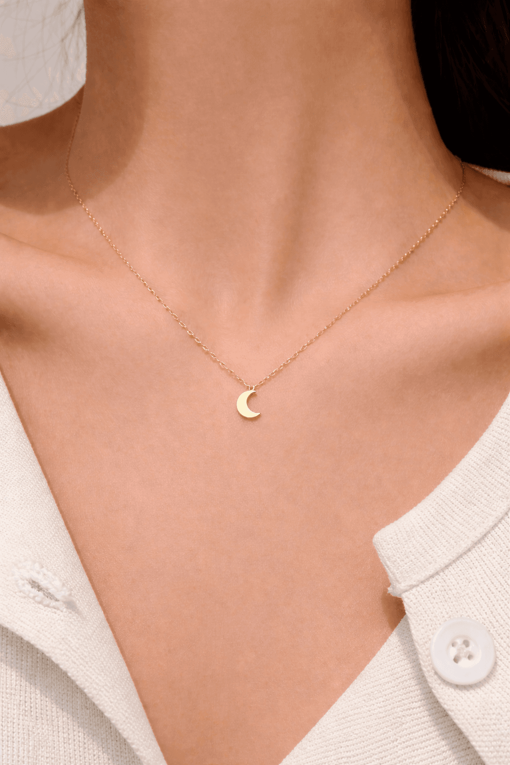 Luna Crescent Minimal Necklace