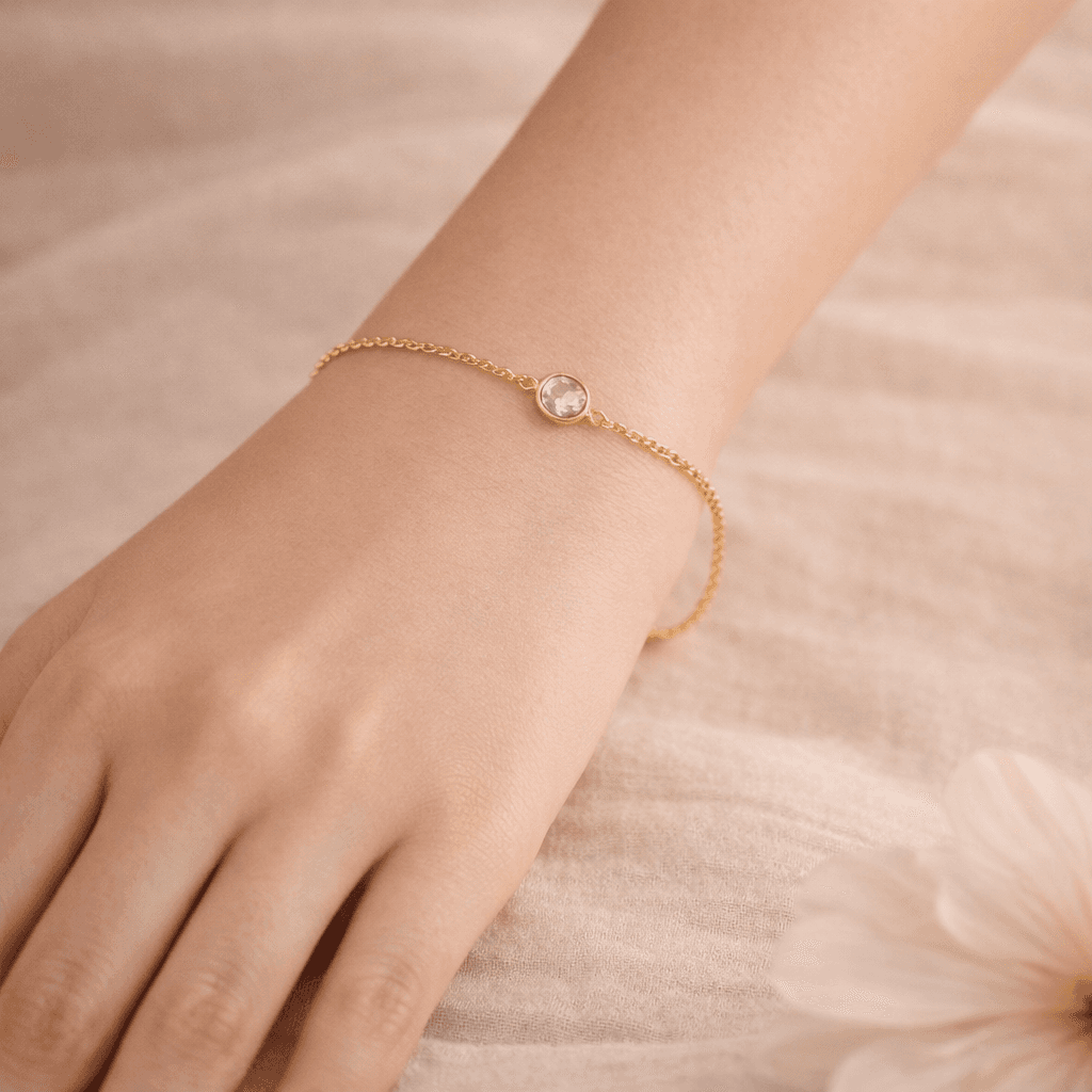 Blush Solitaire Chain Bracelet