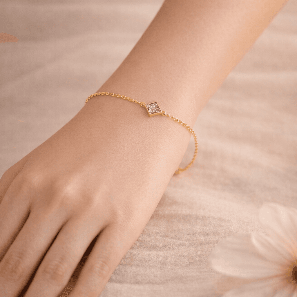 Square Blush Spark Bracelet