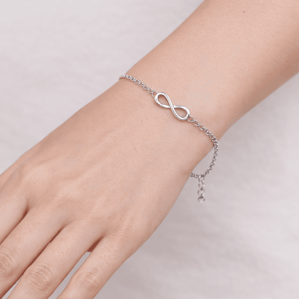Silver Infinity Chain Bracelet