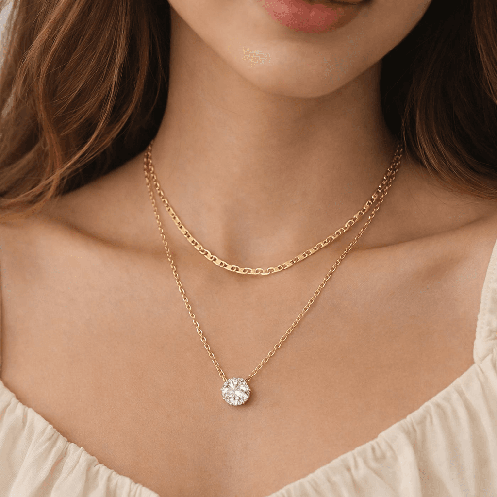 Celeste Duo Chain Necklace - View 1