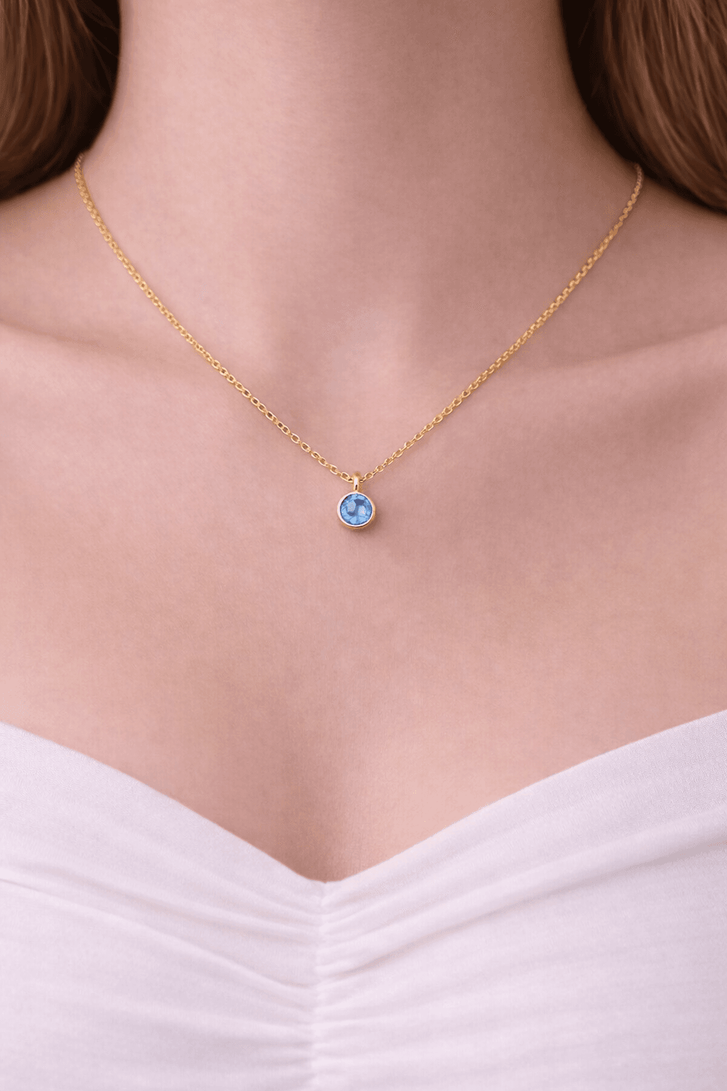 Aqua Shine Pendant Necklace - View 1