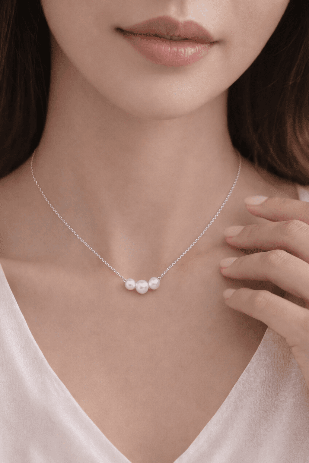Trio Pearl Elegance Necklace - View 1